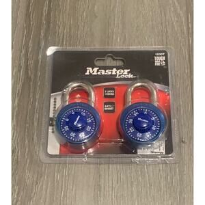 Master Lock Dial Combination Padlock (2 locks)- Blue